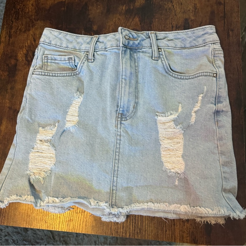 forever 21 denim skirt